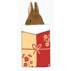 拿着信封的兔子