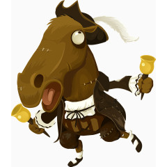 秋天季节一匹马头