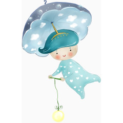 卡通手绘唯美扁平可爱的小公主