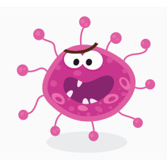 卡通细菌病菌