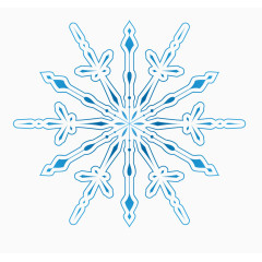 漂亮的蓝色雪花形状