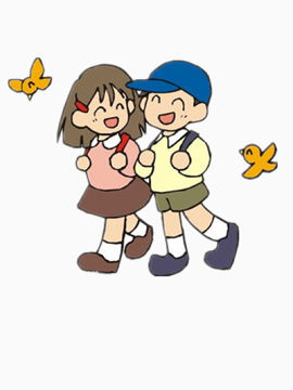 一起上学的小孩