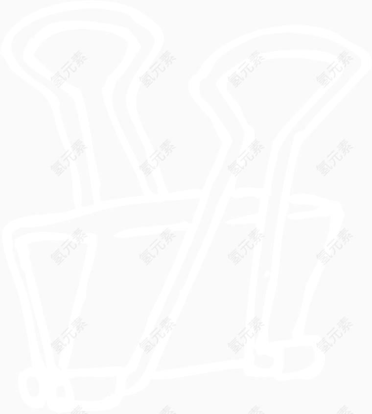 卡通手绘简笔画夹子
