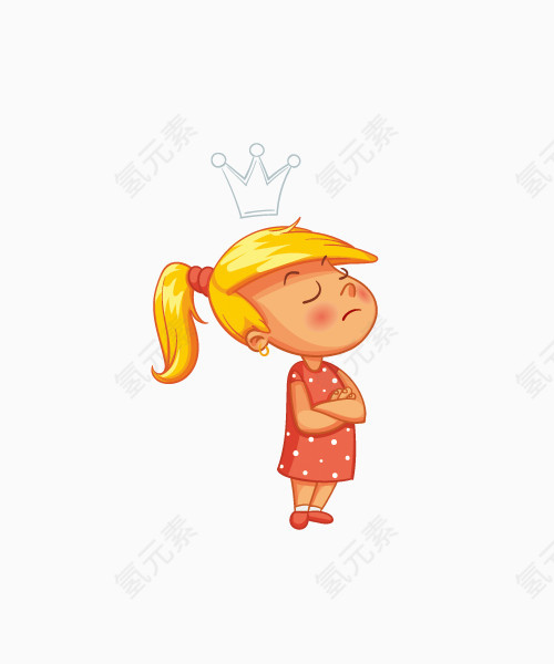卡通高傲的小公主
