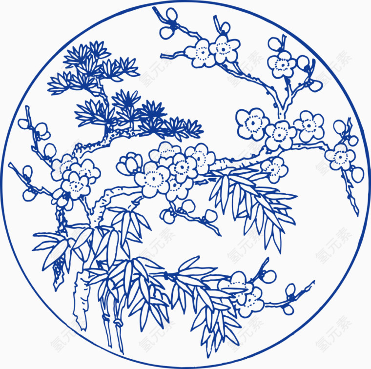 青花瓷花纹 
