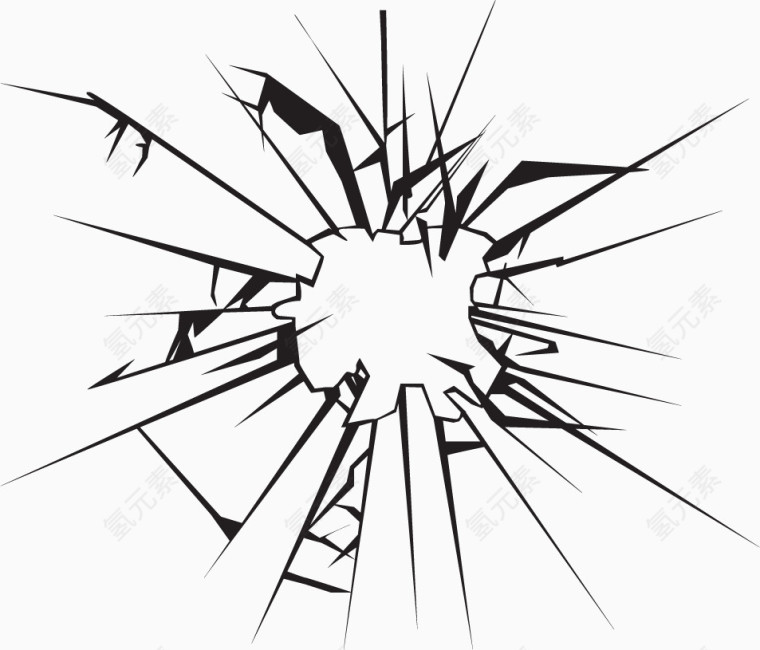 卡通绘制玻璃碎裂效果