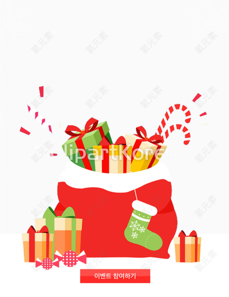 礼物袋里的圣诞节图片素材