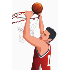 卡通运动员扣篮