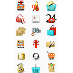 精致电商图标矢量素材