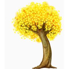 手绘卡通许愿树元素