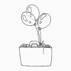 学校手绘插画