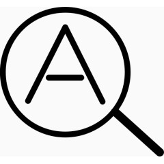 字体放大镜搜索文本searchicons