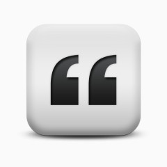 不光滑的白色的广场图标字母数字报价开放Alphanumeric-icons