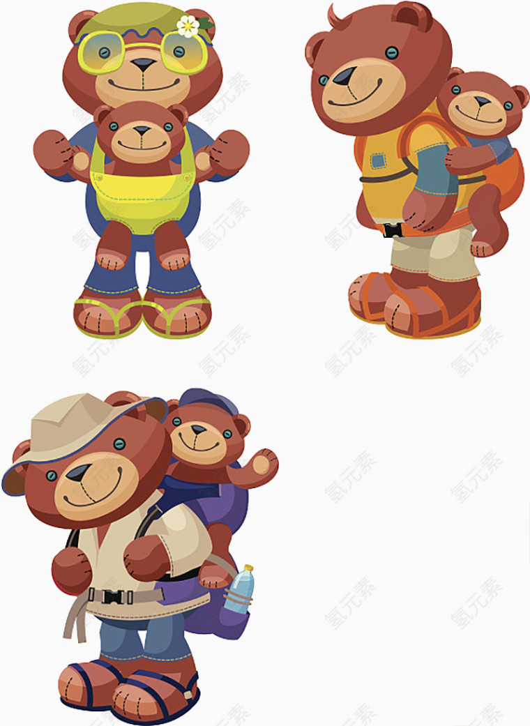 卡通手绘泰迪熊