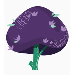 手绘卡通许愿树素材