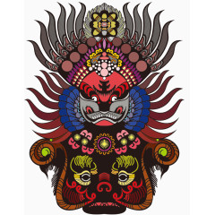  名族风特色变脸京剧脸谱