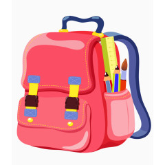 卡通粉色书包