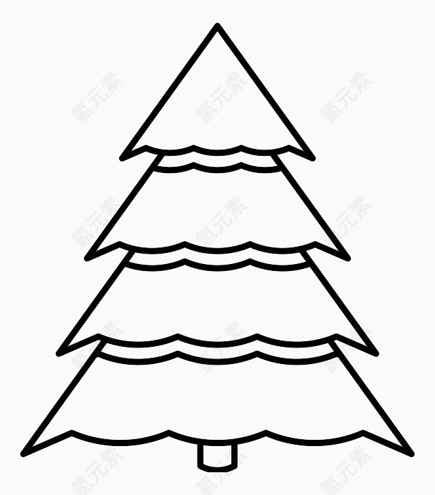 圣诞节树Christmas-Trees-Line-Craft-icons