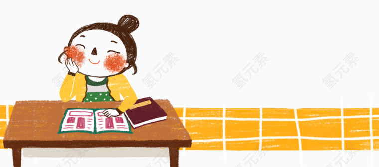 卡通可爱女孩插画