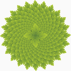 旋转绿色叶子