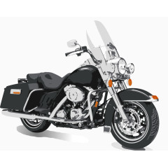 矢量手绘酷炫摩托车