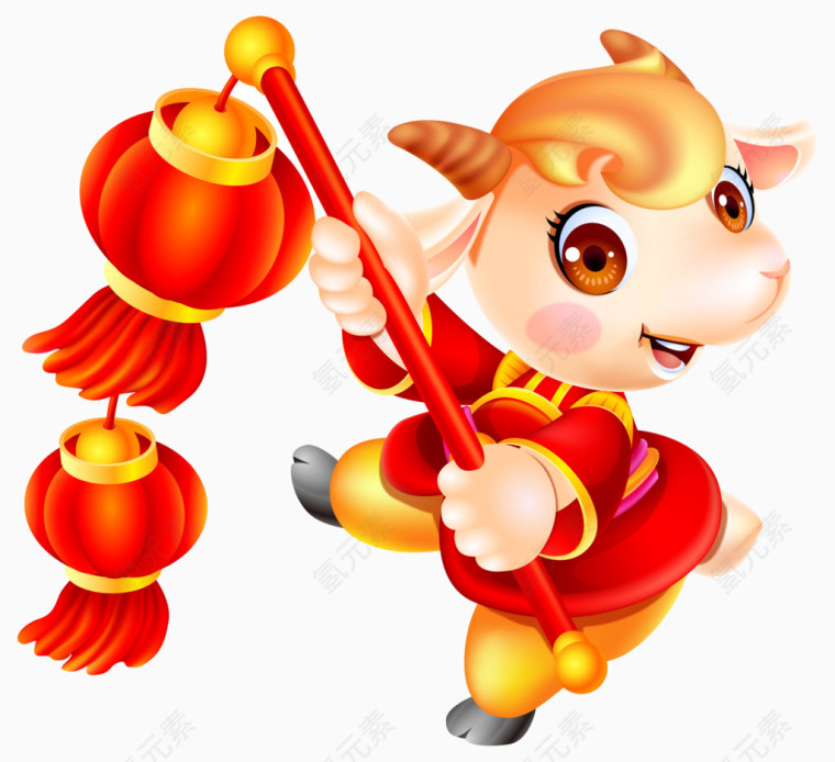 春节小羊灯笼