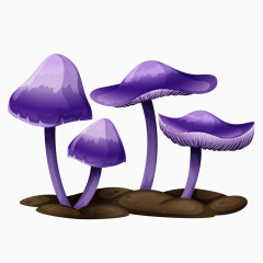 卡通精美蘑菇素材