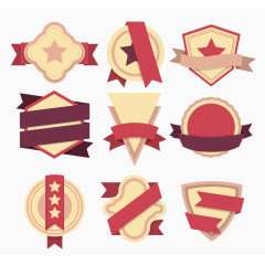 红色系徽章奖章