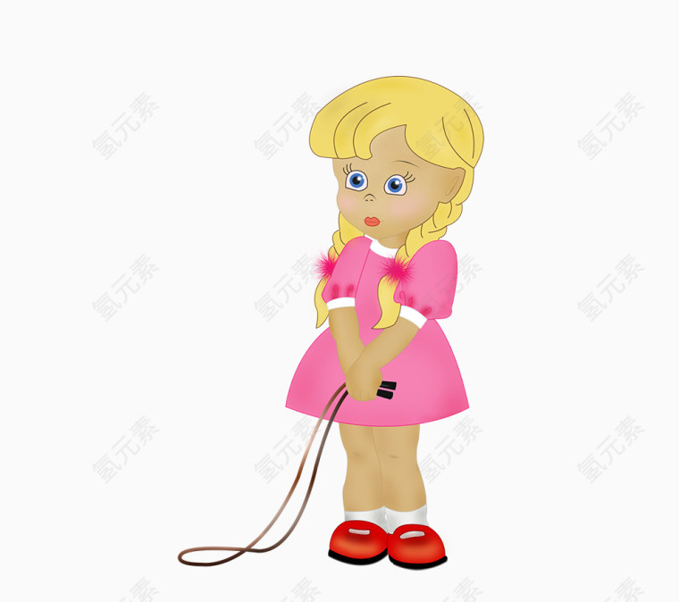 卡通手绘人物儿童女孩