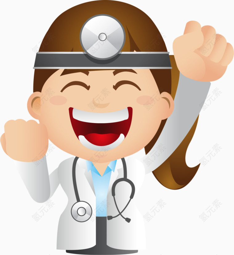 卡通医生女表情png