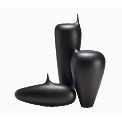 黑色木质尖嘴花器组