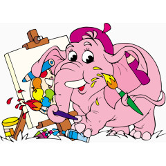 大象画画