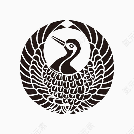 日式鹤纹