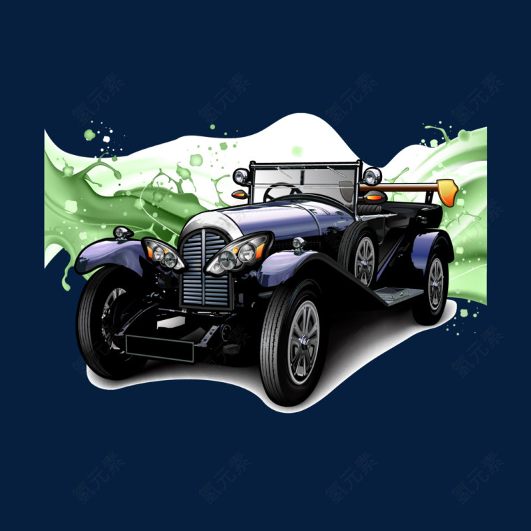 蓝色溅出的水珠