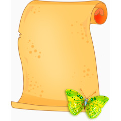 羊皮纸边框画轴素材