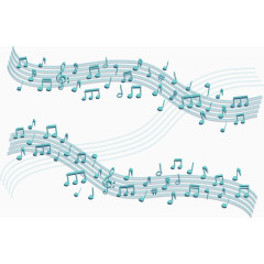 绿色飘扬的音符