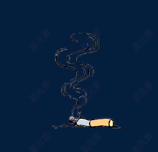 卡通清新烟头