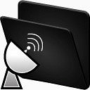 卫星GPS文件夹黑色应用程序图标