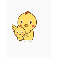 小鸡亲子图片