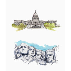 拉什莫尔山-美国总统山(美国)美国国会大厦