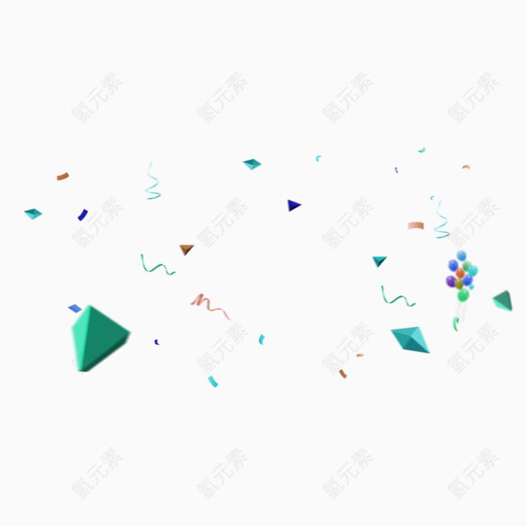礼花碎片气球