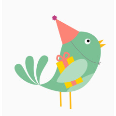 可爱卡通手绘小鸟