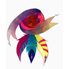 艺术图案与羽毛