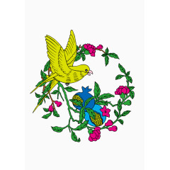 卡通中国吉祥刺青刺绣图案元素