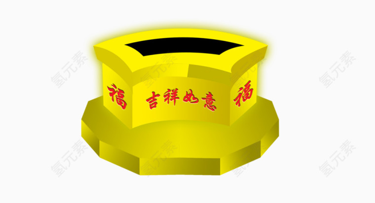 金色立体多边形
