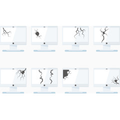 矢量电脑屏幕爆屏