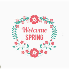 创意春季花环矢量素材