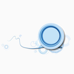 圆环  文案背景元素 线条 扁平化  淡蓝色