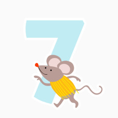 卡通可爱数字7