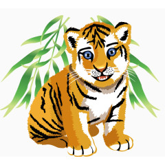 老虎矢量元素